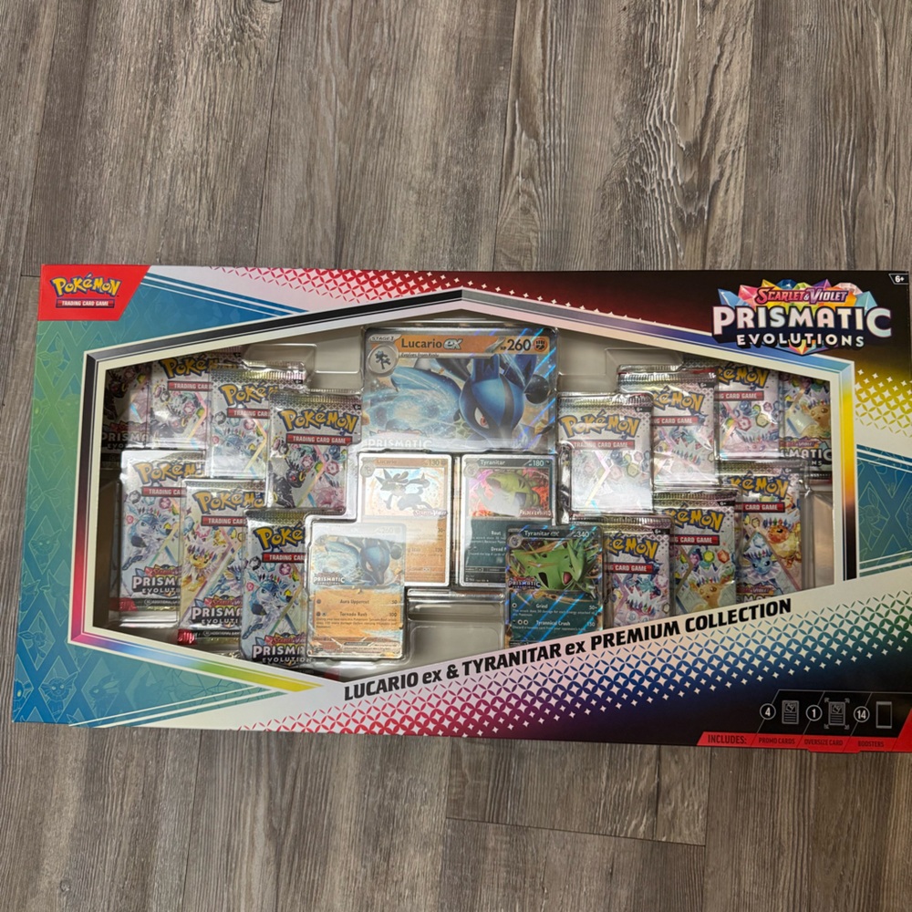 Pokemon Prismatic Collection with Blue and Red Accents
